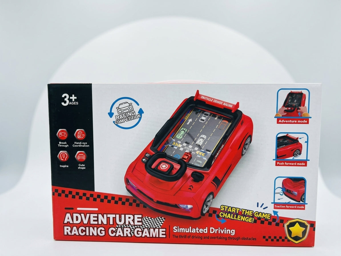 Kids Adventure Racing Car Steering Wheel Console Toy – Simulated Driving Game with Sounds & Lights