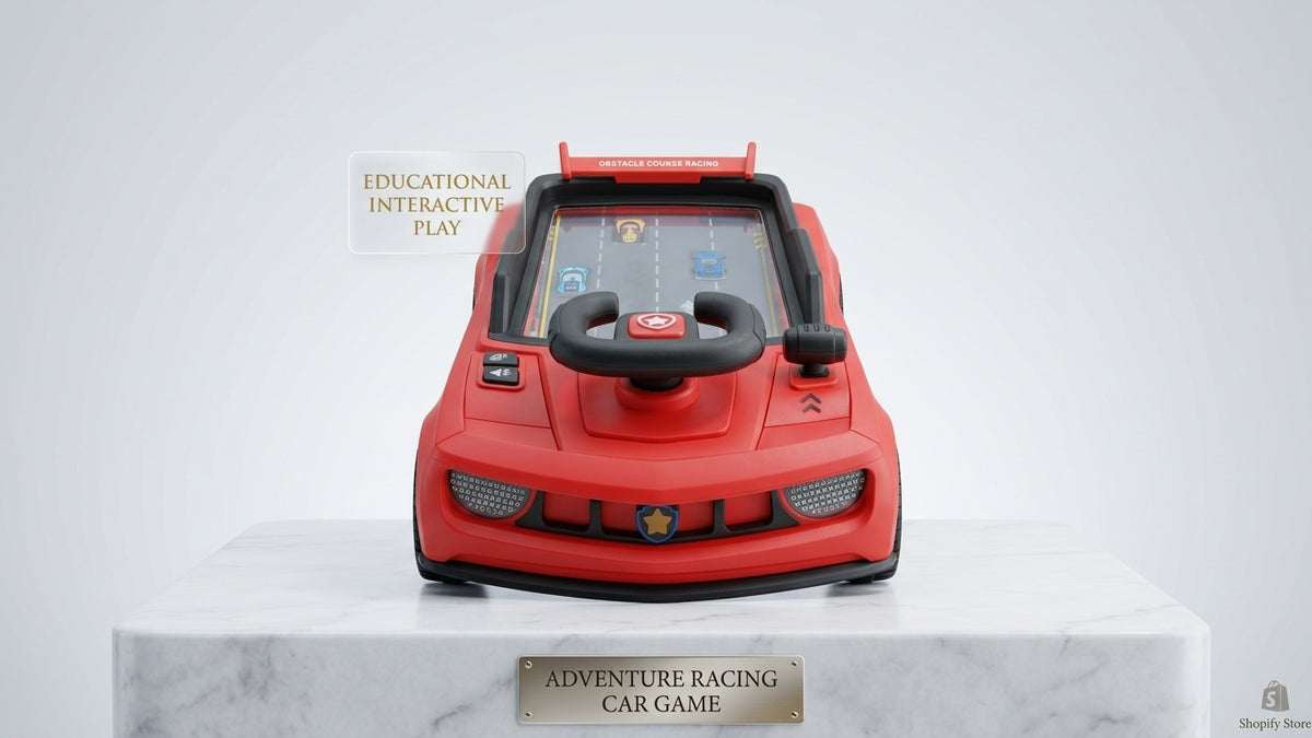 Kids Adventure Racing Car Steering Wheel Console Toy – Simulated Driving Game with Sounds & Lights