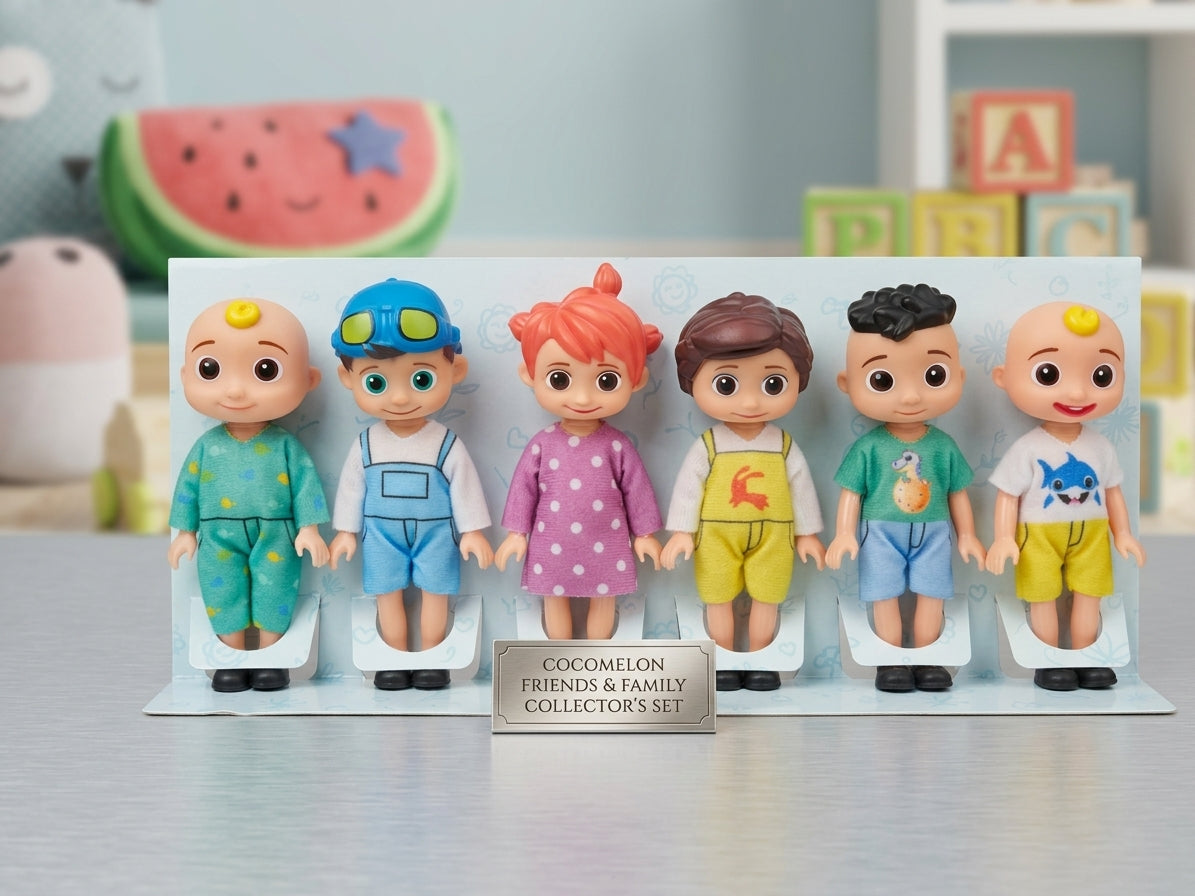 6-Piece Soft Silicone Character Action Figure Set – Safe, Washable Toy Figurines for Toddlers