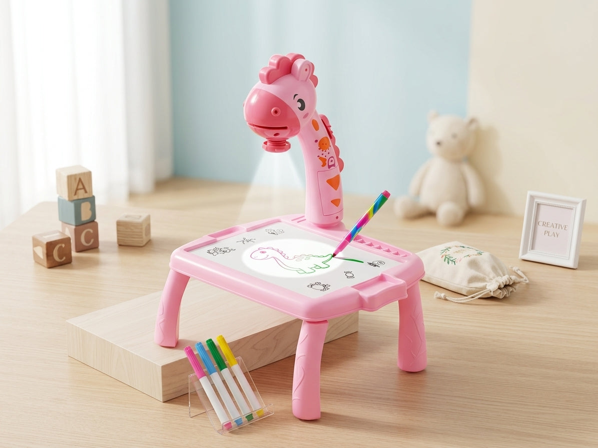 Giraffe Projection Drawing Table | Educational Art & Craft Activity Set for Toddlers