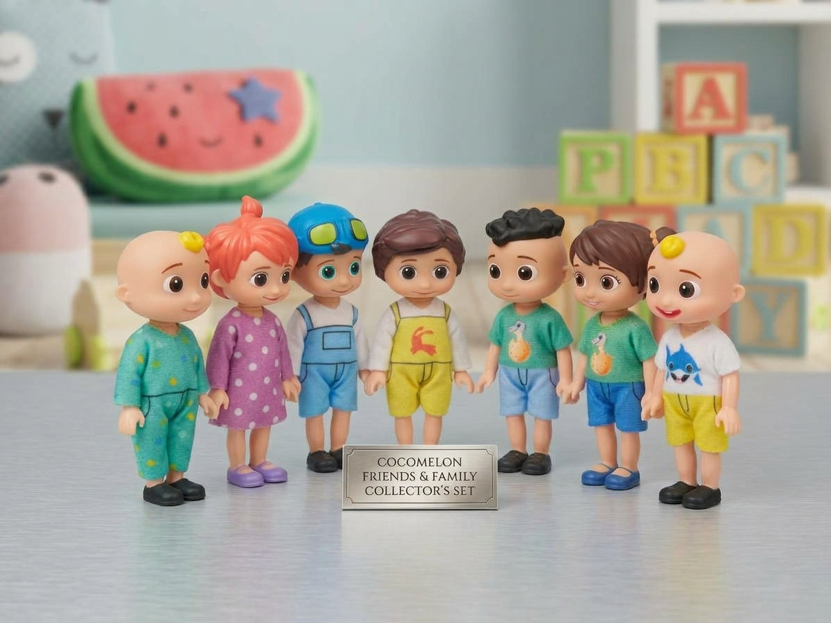 6-Piece Soft Silicone Character Action Figure Set – Safe, Washable Toy Figurines for Toddlers