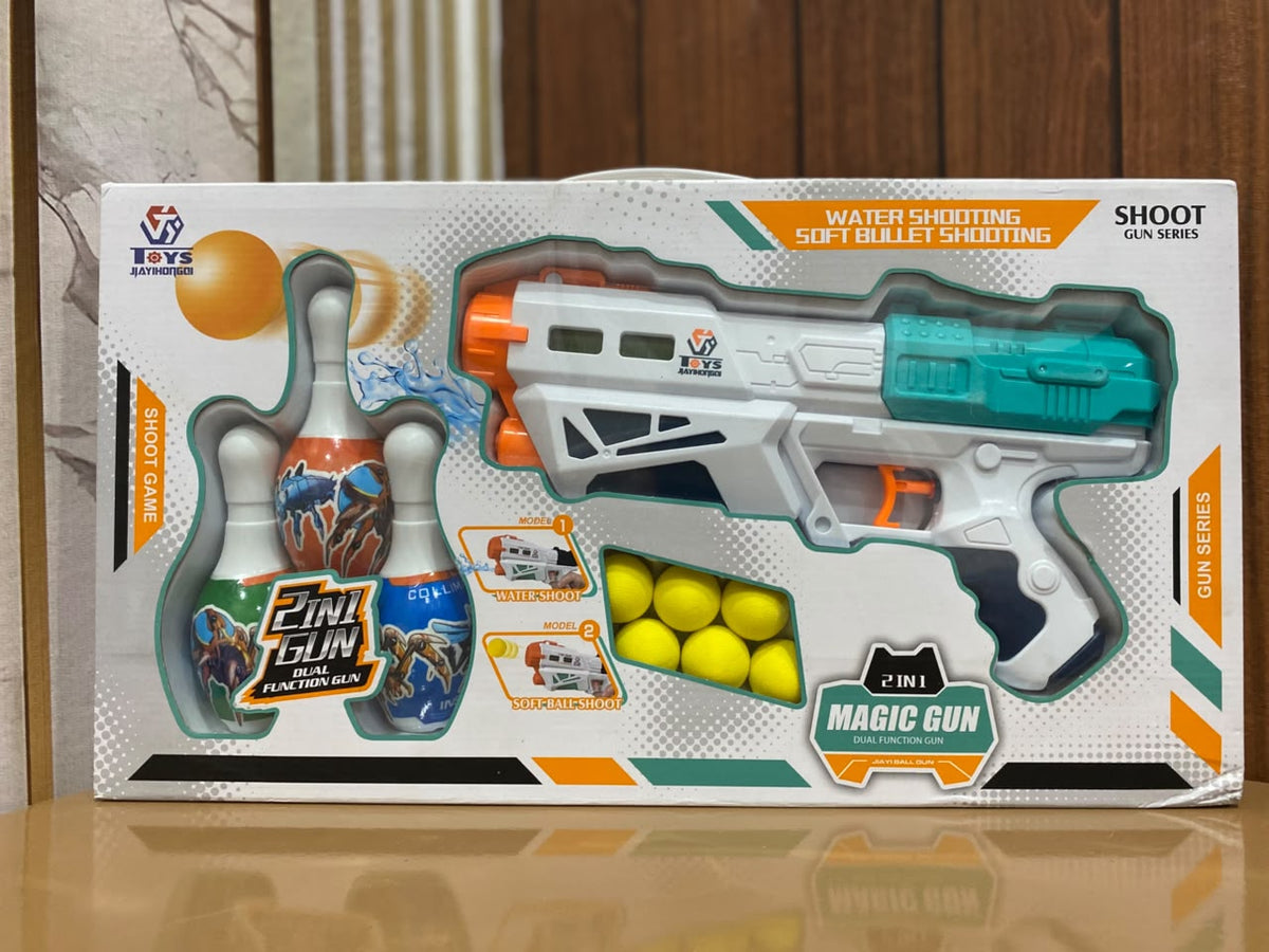 2-in-1 Magic Water & Soft Ball Shooting Toy Gun